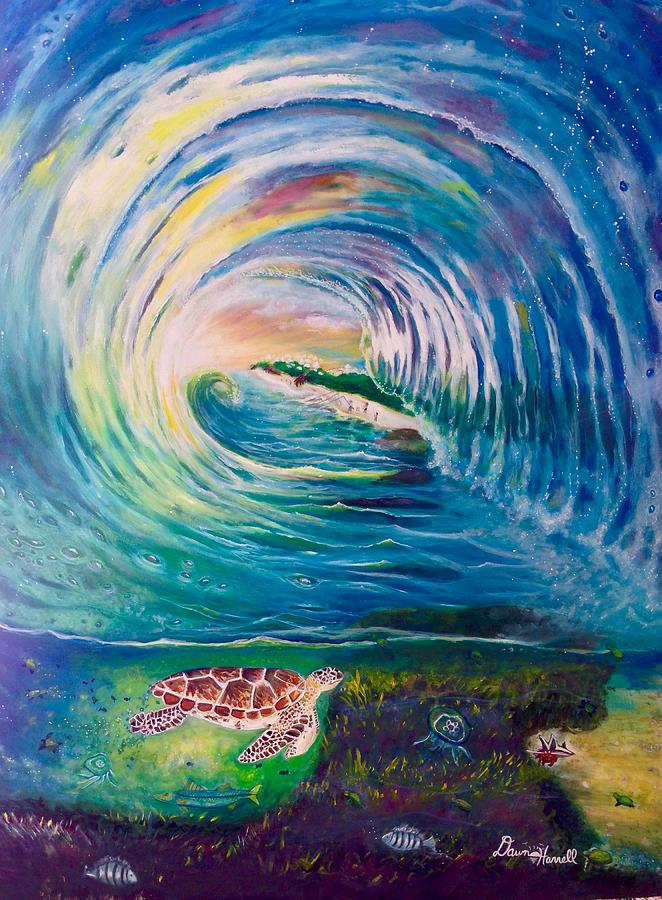 Ocean Reef Beach Painting by Dawn Harrell