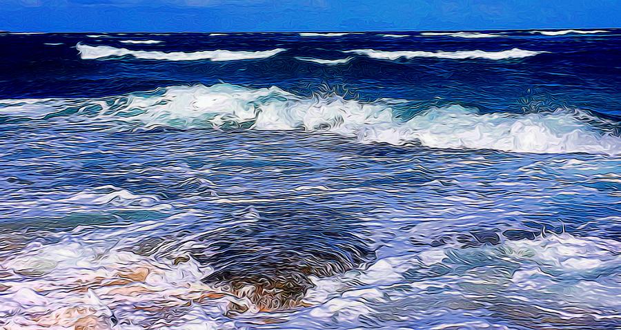 Ocean Scene In Abstract 1 by Kristalin Davis Photograph by Kristalin Davis