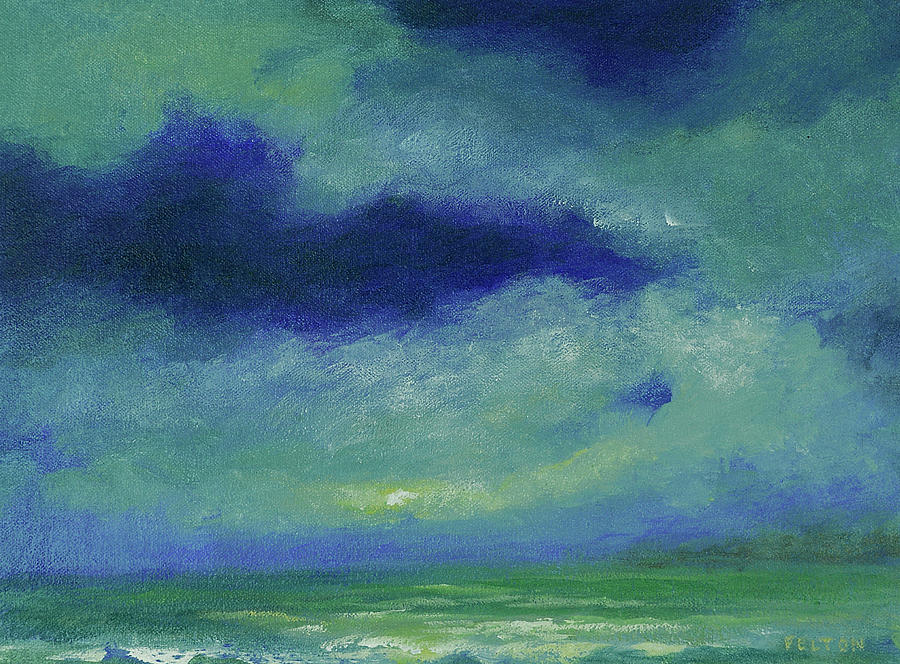 Ocean sky 2 Painting by Julianne Felton