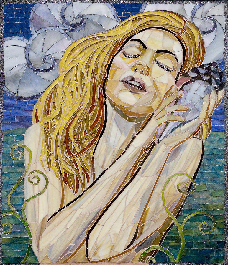 Stained Glass Glass Art - Ocean Song by Victor Jorgenson Stained Glass Glass Art - Ocean Song by Victor Jorgenson