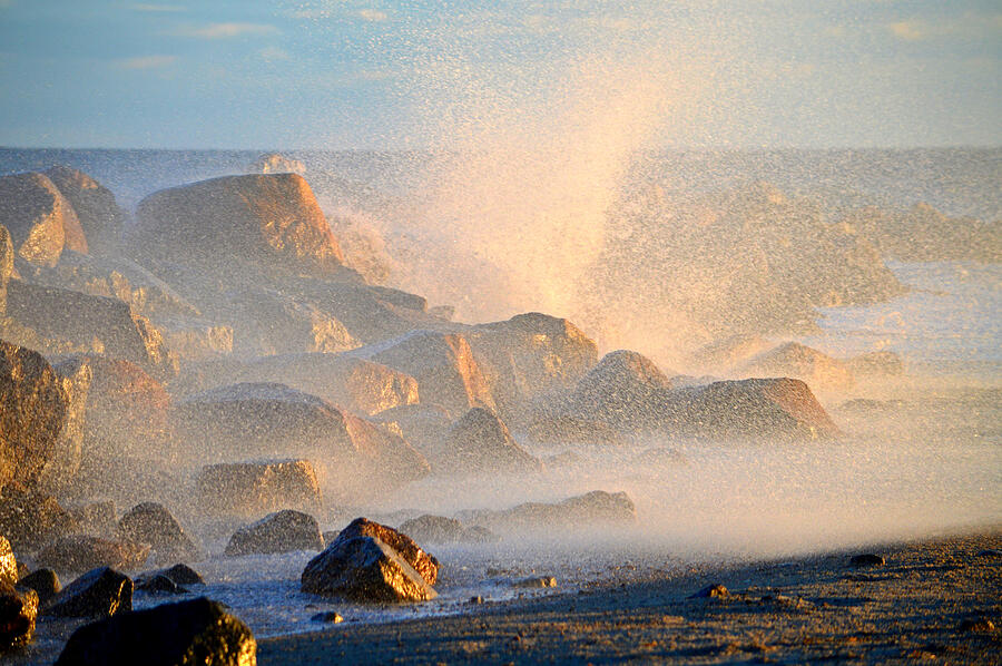 Ocean Spray - Cape Cod Bay Photograph by Dianne Cowen Cape Cod Photography