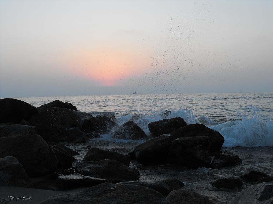 Ocean Spray Sunset Photograph by Ginger Repke