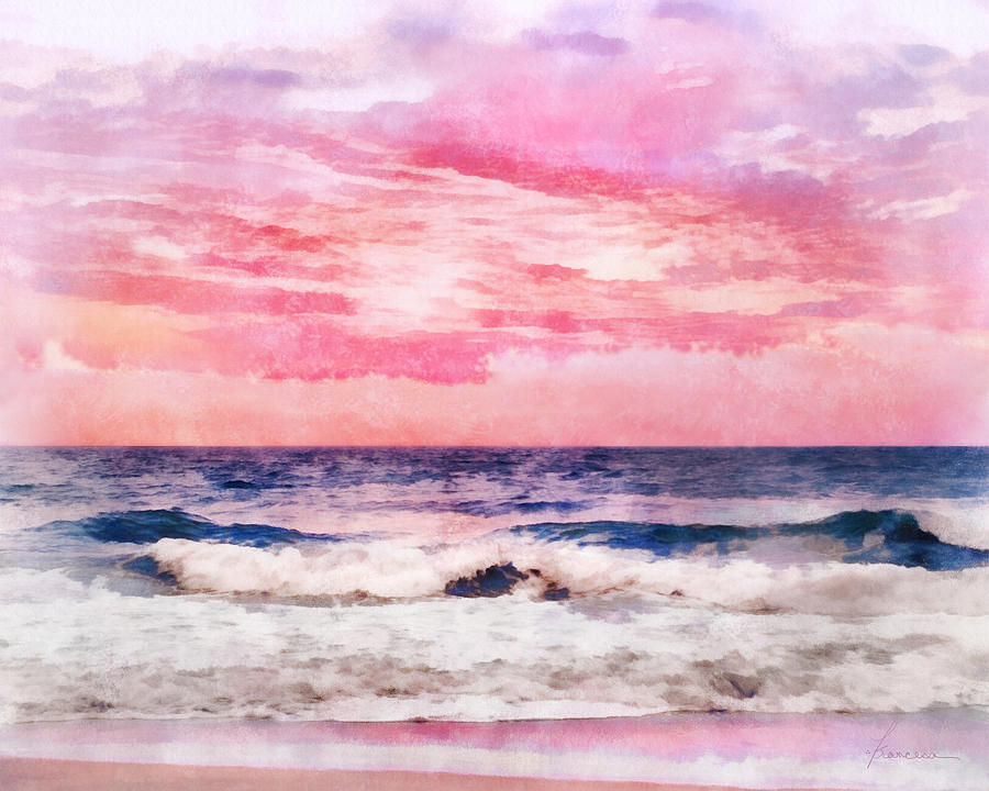 Ocean Sunrise Digital Art by Frances Miller
