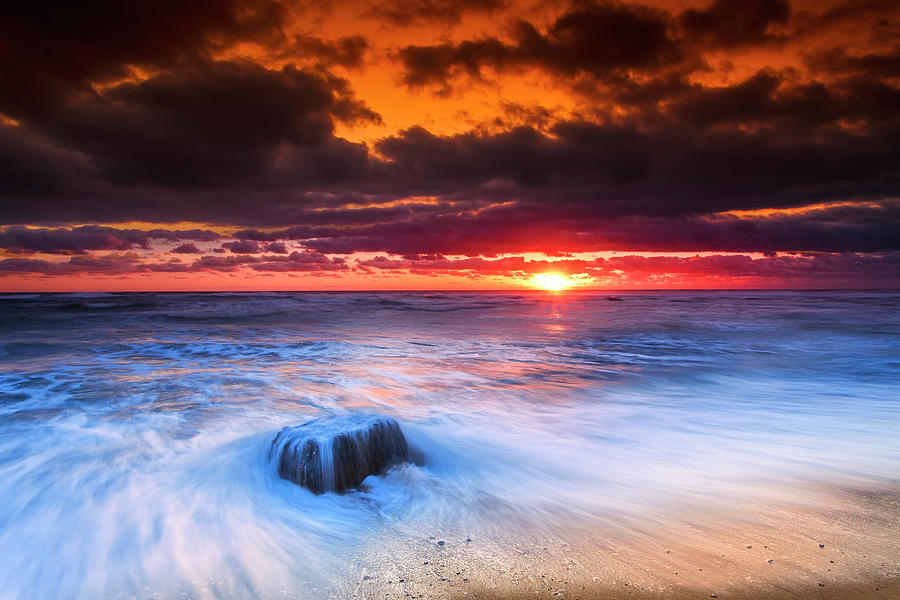 Ocean Photograph - Ocean Sunrise March 30 2017 by Darius Aniunas