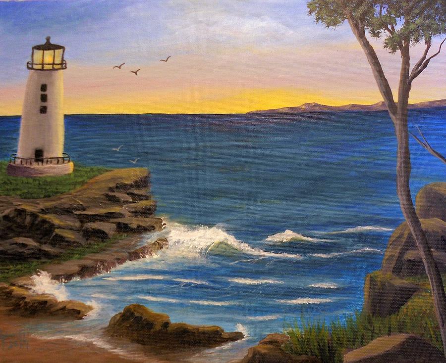 Ocean Sunrise Painting by Sheri Keith