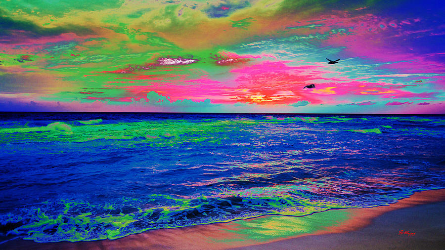 Ocean Sunset 2 Digital Art by Gregory Murray