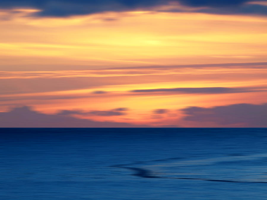Ocean Sunset Abstract Photograph by Gill Billington