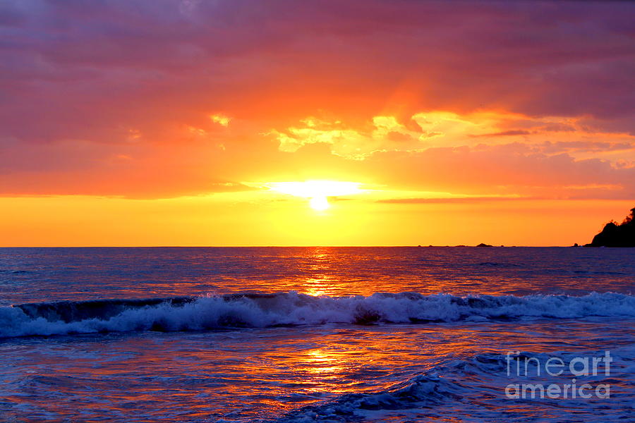 Sunset Photograph - Ocean Sunset Manuel Antonio Costa Rica by Irina Hays