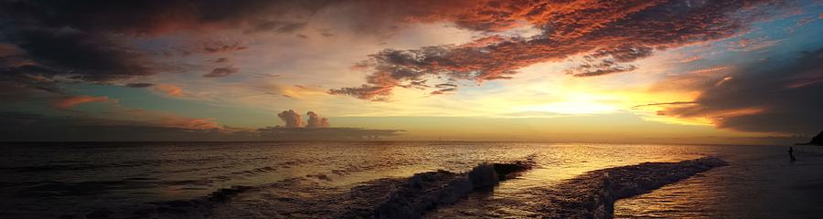 Ocean Sunset Panorama Photograph by Shari Jardina