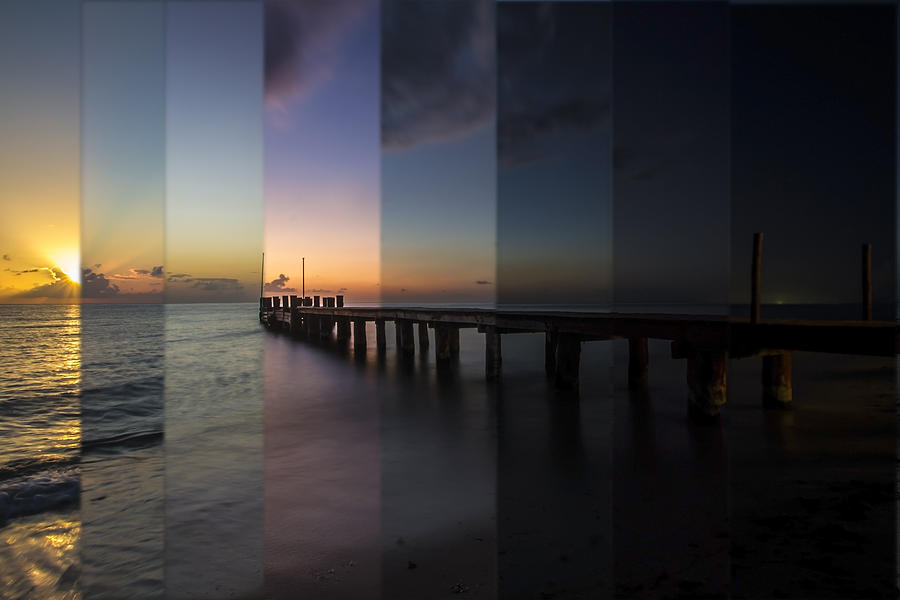 Ocean sunset time slice  Photograph by Sven Brogren