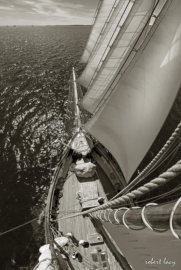 Wooden Ships Photograph - Ocean View by Robert Lacy Wooden Ships Photograph - Ocean View by Robert Lacy