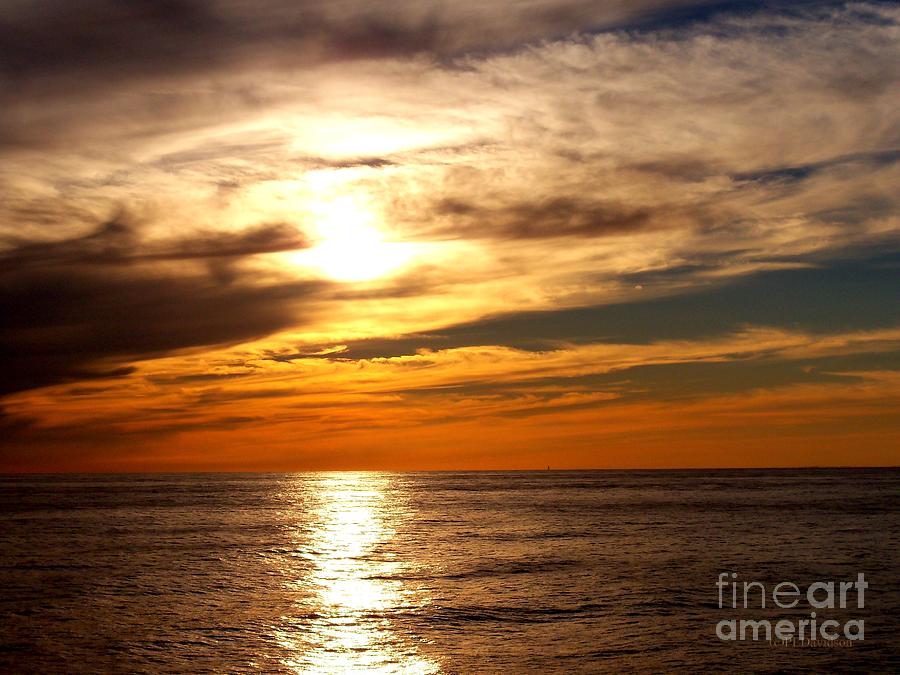 Ocean View Sunset Photograph by Pat Davidson