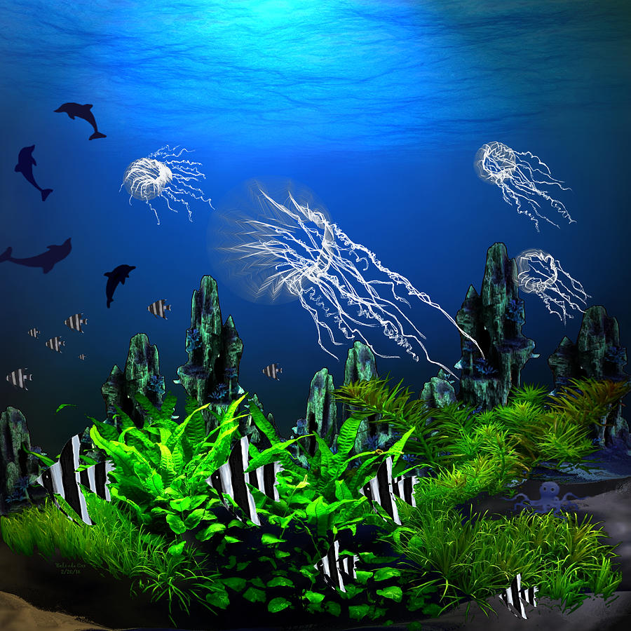 Ocean View Under the Sea Digital Art by Artful Oasis
