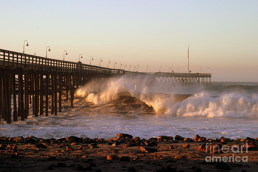 Ocean Wave Ventura Pier Photograph