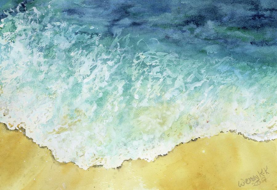 Ocean wave Painting by Wendy Keeney-Kennicutt