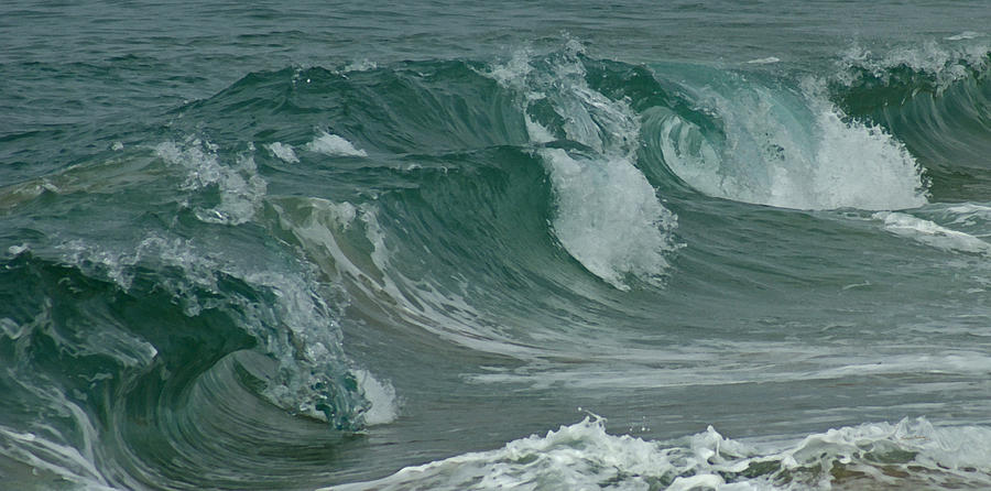 Ocean Waves 2 Mixed Media by Ernest Echols