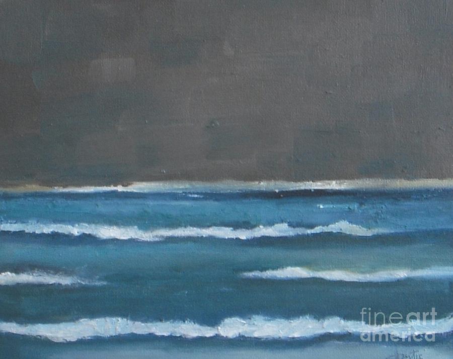 Ocean Waves at Night Painting by Vesna Antic