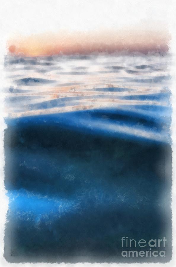 Ocean Waves Painting by Edward Fielding