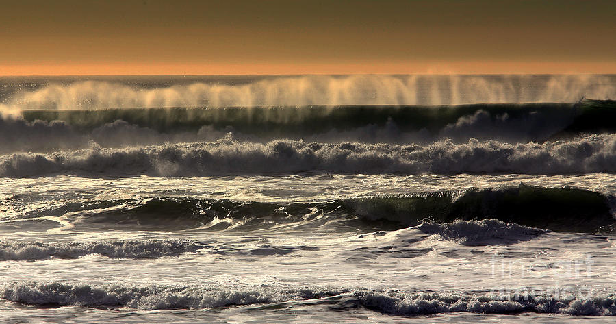 Ocean Waves Landscape Photograph by Chuck Kuhn