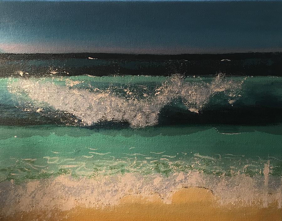 Ocean Waves Painting by Queen Gardner