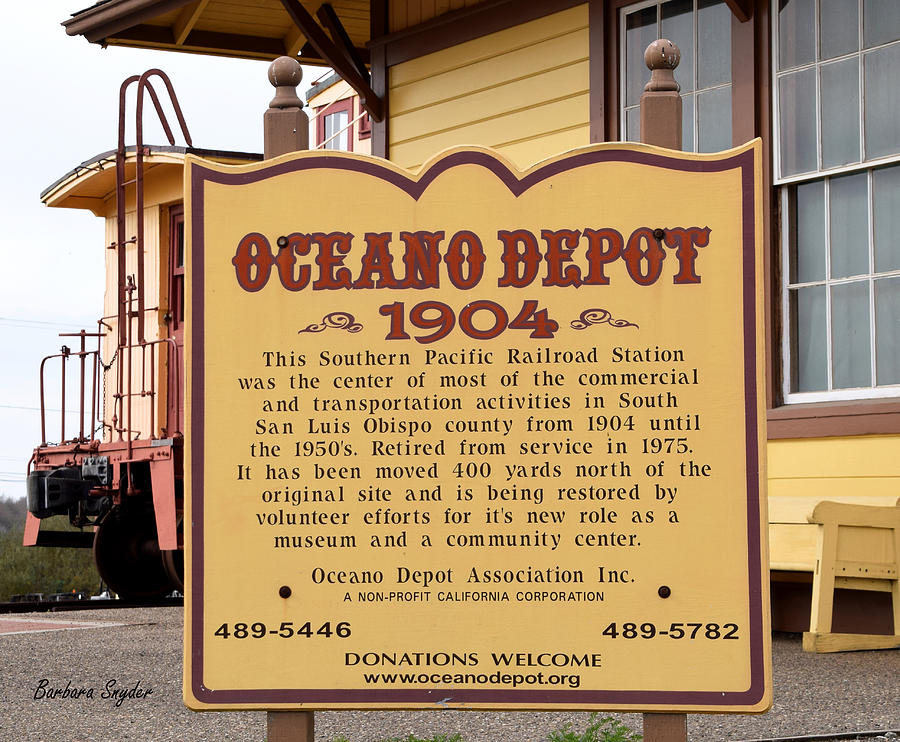Oceano Depot 1904 Painting by Barbara Snyder