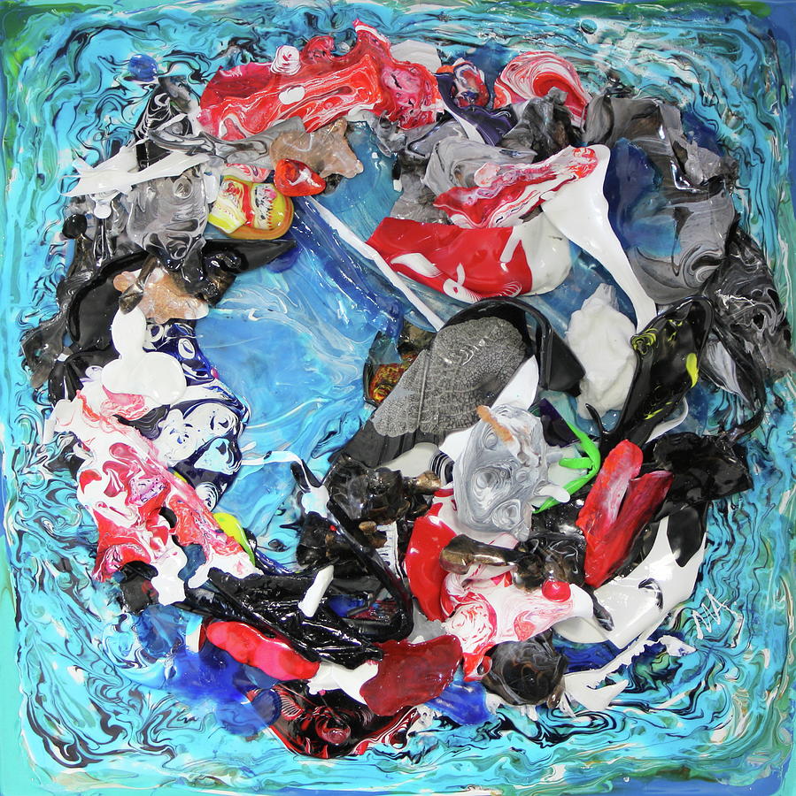Oceans of Plastic 2 Painting by Madeleine Arnett