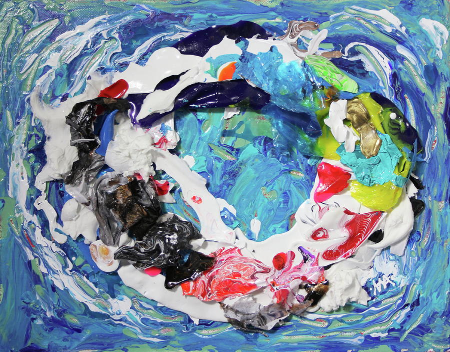 Oceans of Plastic Painting by Madeleine Arnett