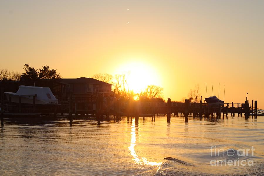 Oceanside Ny Spring Sunset After Fishing Photograph by John Telfer