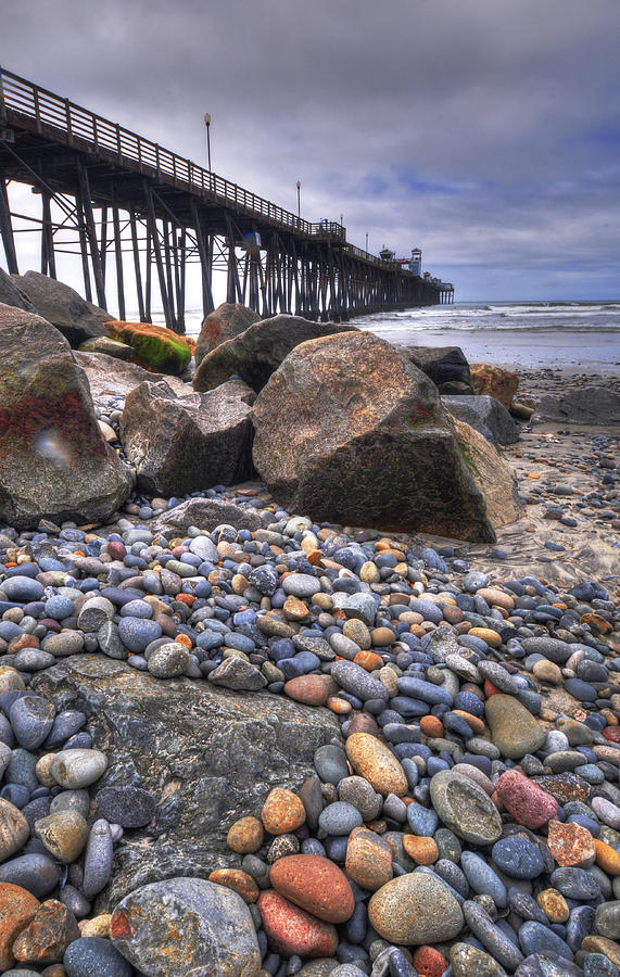 Oceanside Pier Rocks Photograph by Kelly Wade