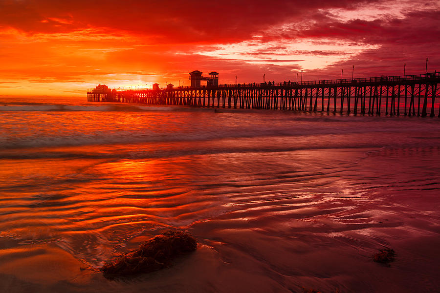 Oceanside Pier Sunset 2 Photograph by Ben Graham