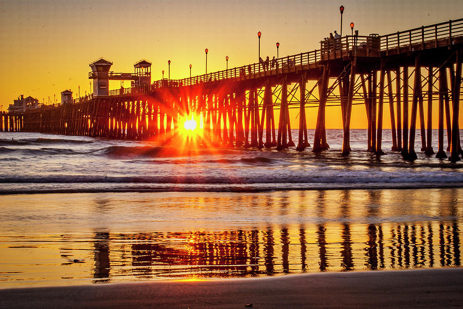 Oceanside Pier Sunset by Donald Pash