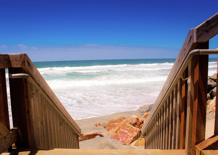 Oceanside Steps Photograph by Alison Frank
