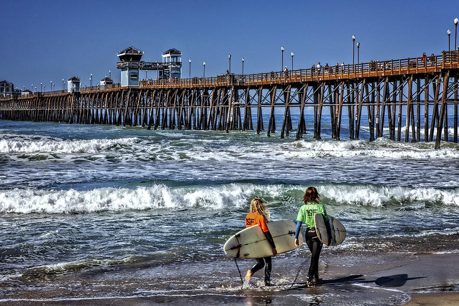 Oceanside Surfing Photograph by Diana Powell