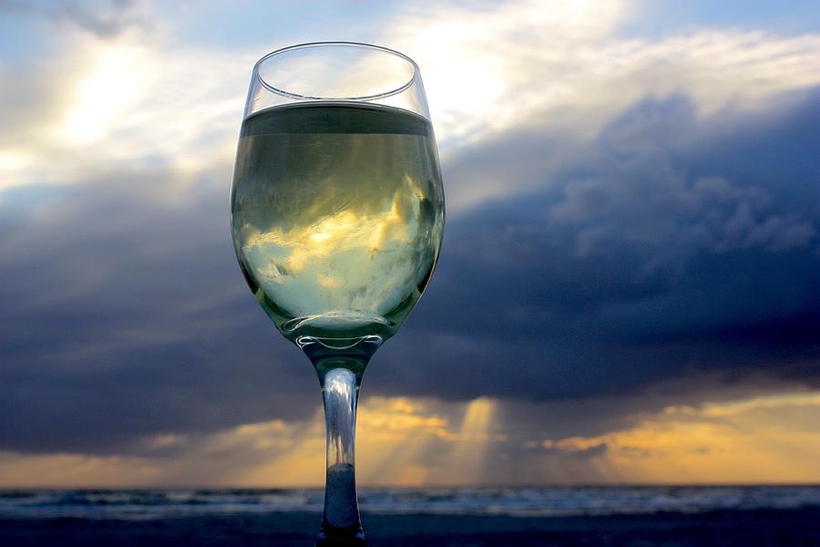 Wine Photograph - Oceanside Wine by Valerie Tull