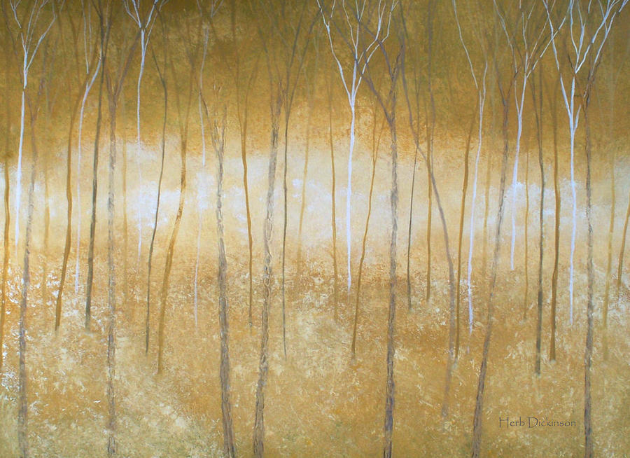 Ochre Forest Painting by Herb Dickinson