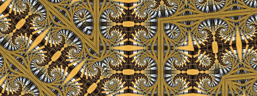 Ochre Mullions 1 Digital Art by Ronald Bissett - Pixels