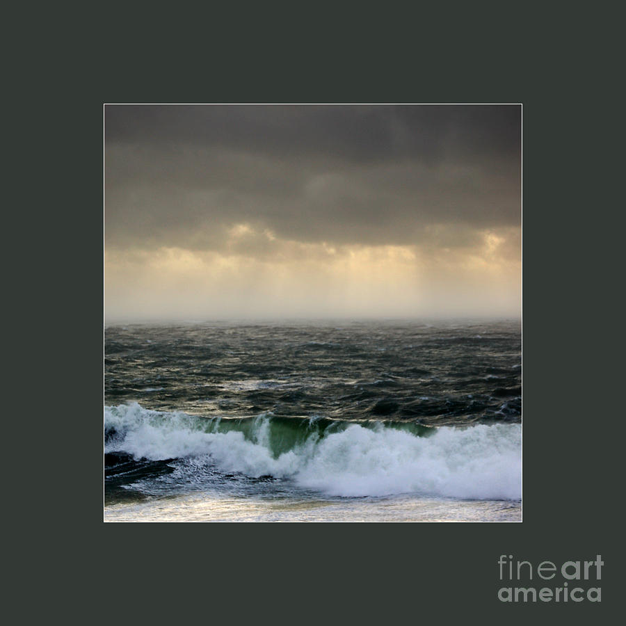 Ochre skys and angry seas 2 Photograph by Paul Davenport