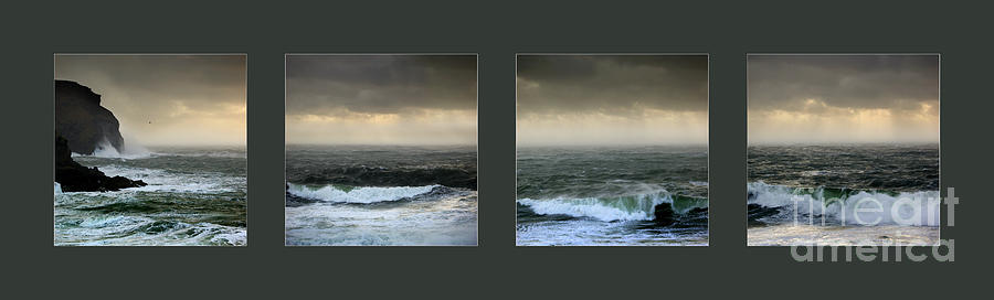 Ochre skys and angry seas series Photograph by Paul Davenport