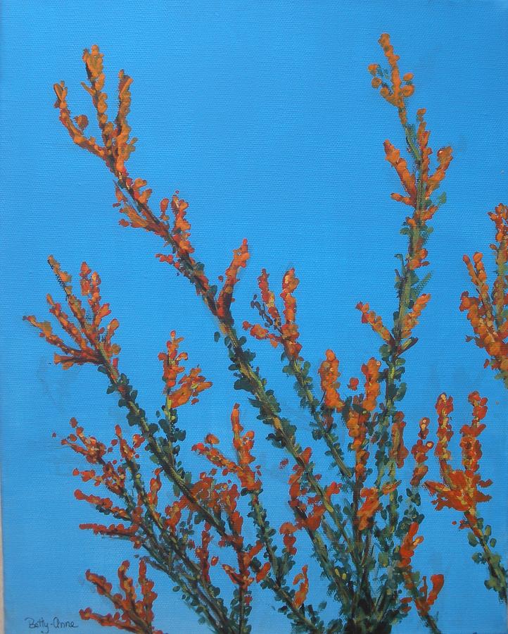 Ocotillo Cactus Painting by Betty-Anne McDonald