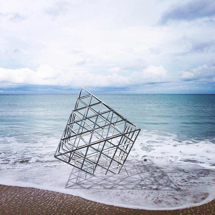 Octahedron at the Beach Photograph by Gilberto Salazar - Fine Art America