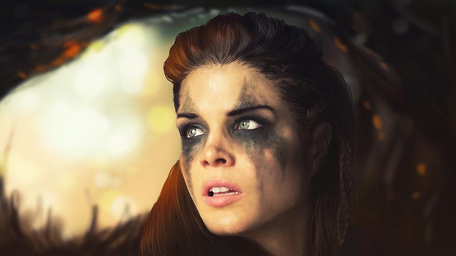 Octavia Blake Marie Avgeropoulos The 100 Digital Art By Sergey Sarafanov Fine Art America