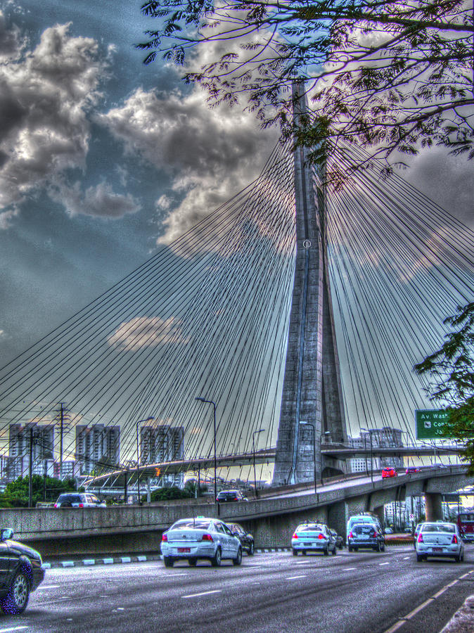 Octavio Frias de Oliveira Bridge Photograph by Ross Henton