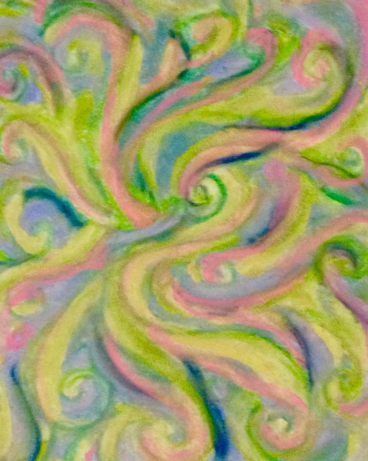 Octo-Swirl  Pastel by Roy Hummel