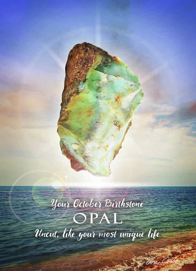 October Birthstone Opal Digital Art by Evie Cook