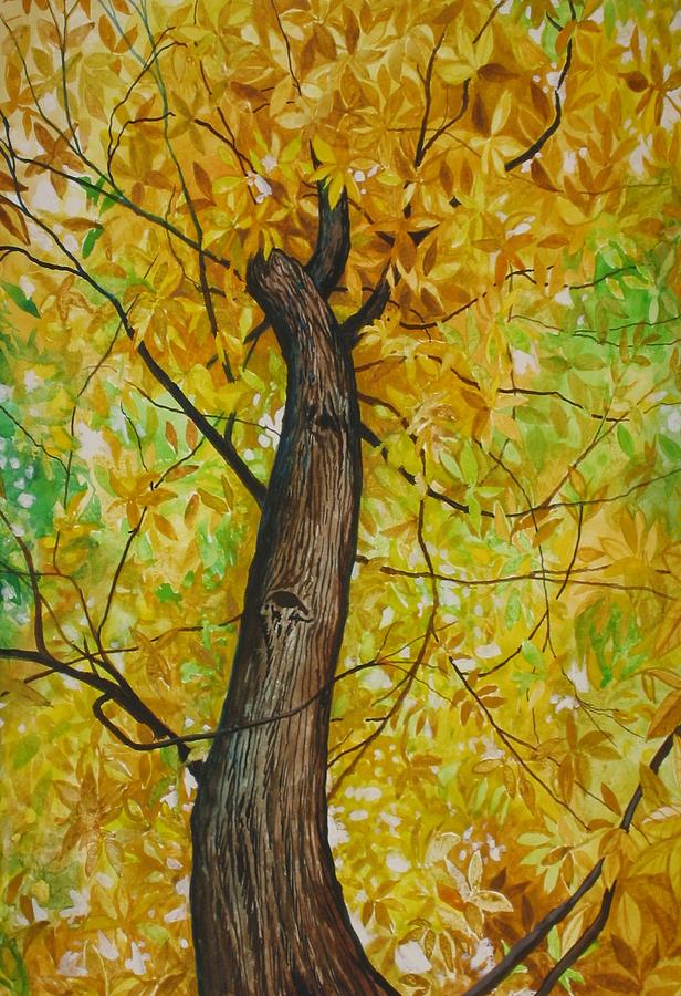 Fall Painting - October Ceiling by Carrie Auwaerter