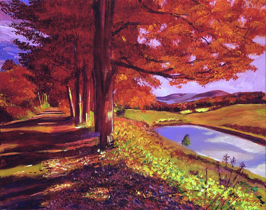 October Country Road Painting
