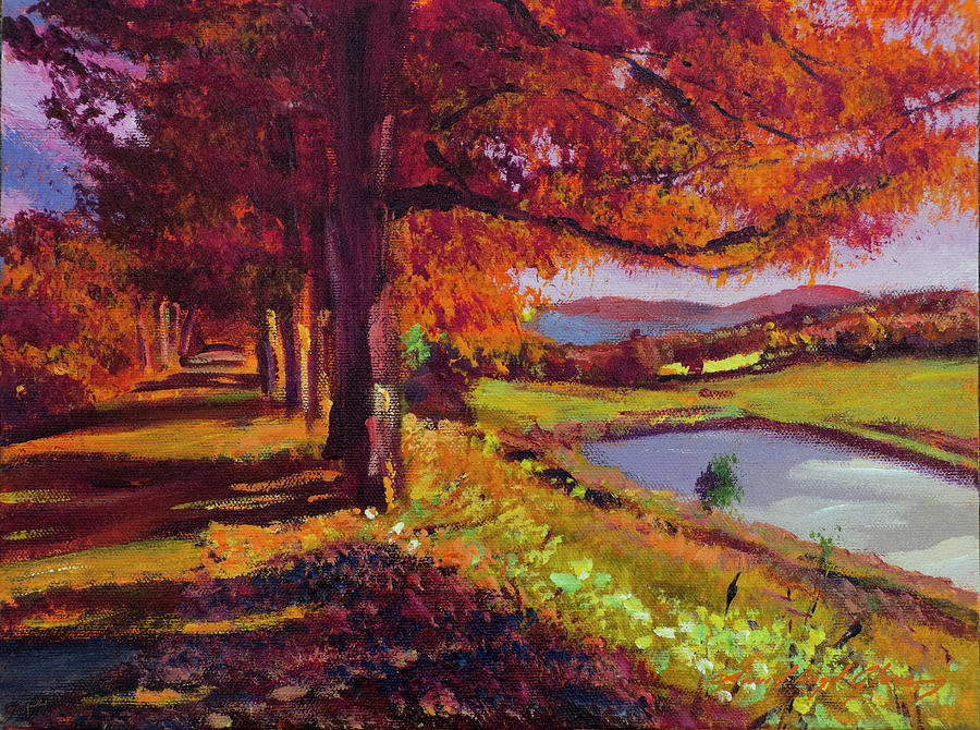 October Country Road - Plein Air Painting