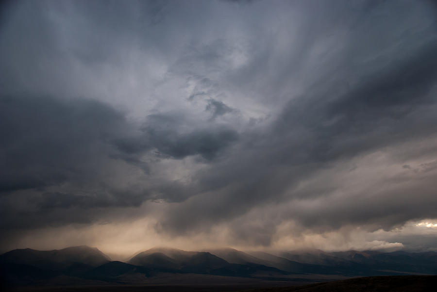 Mountain Photograph - October Evening Clouds in  Colorado Mountains by Shanna Lewis
