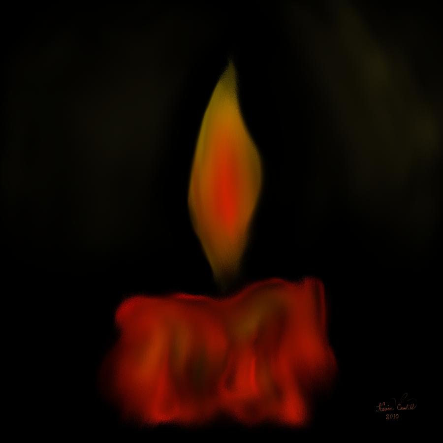 Candle Painting - October flame by Kevin Caudill