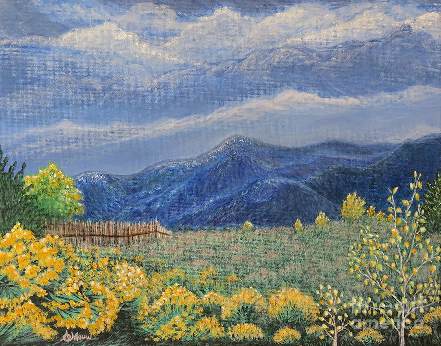 October in Taos Painting by Aimee Mouw